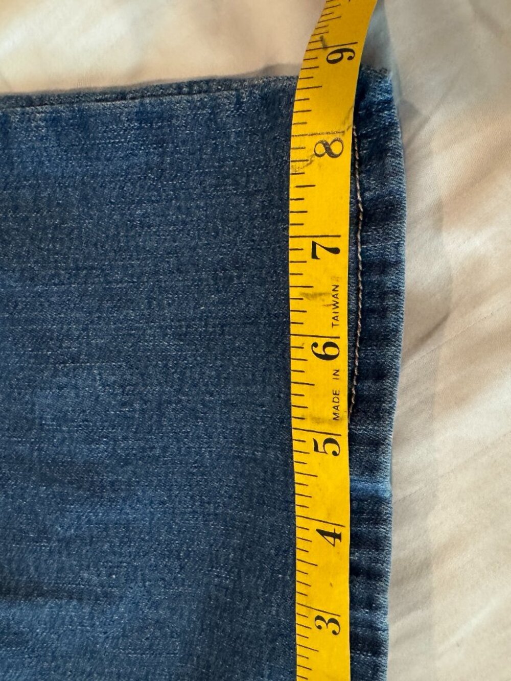 d.jeans Size 10 Trouser Jeans Braided Waistband Dark Wash Stretch Straight Leg - Picture 10 of 11
